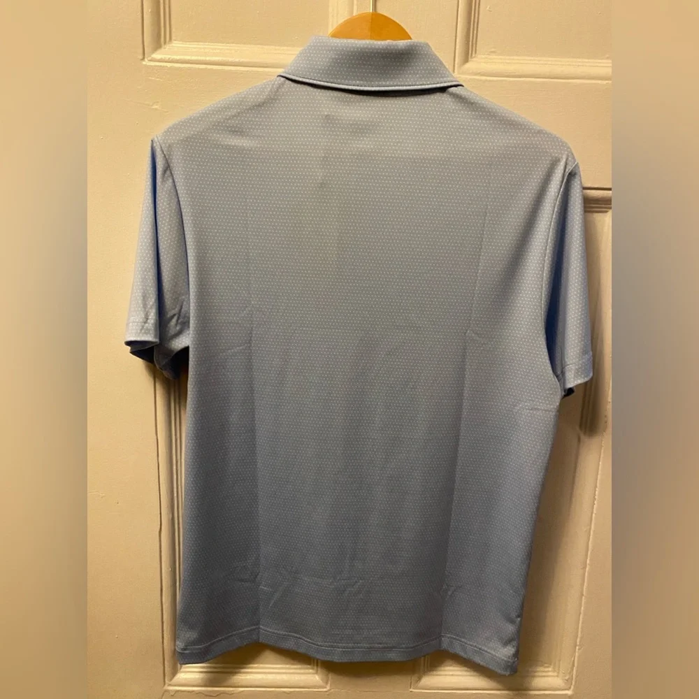 Rorie Whelan Golf UPF 50 blue & white polo - Picture 2 of 6